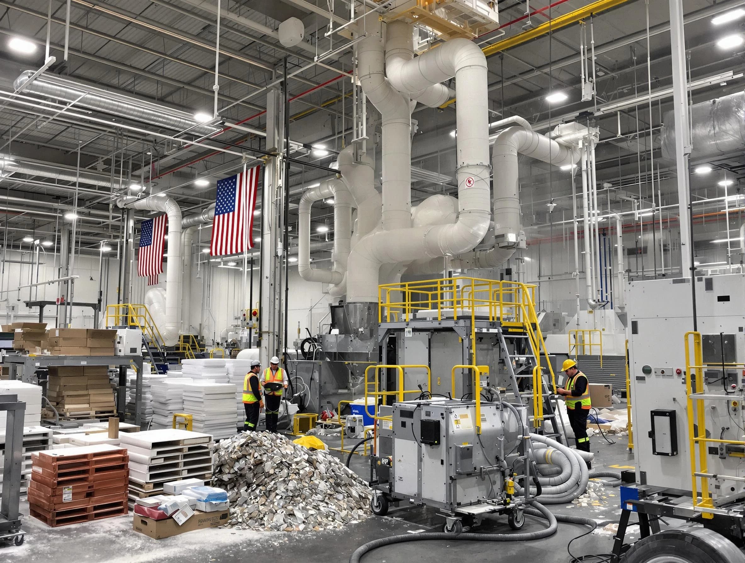 Santa Ana Air Duct Cleaning team performing large-scale industrial duct cleaning at a commercial facility in Santa Ana